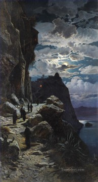 gang der m nche zum bergkloster athos Hermann David Salomon Corrodi paisaje orientalista Pinturas al óleo